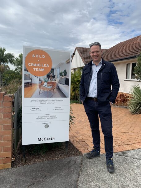 House Versus Townhouse - What should I buy in Brisbane? Photo of Brisbane Buyer's Agent outside of townhouse recently purchased.