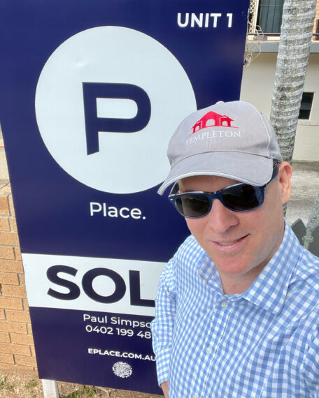 Brisbane Buyer's Agent Sam Price outside a house he recently purchased. 